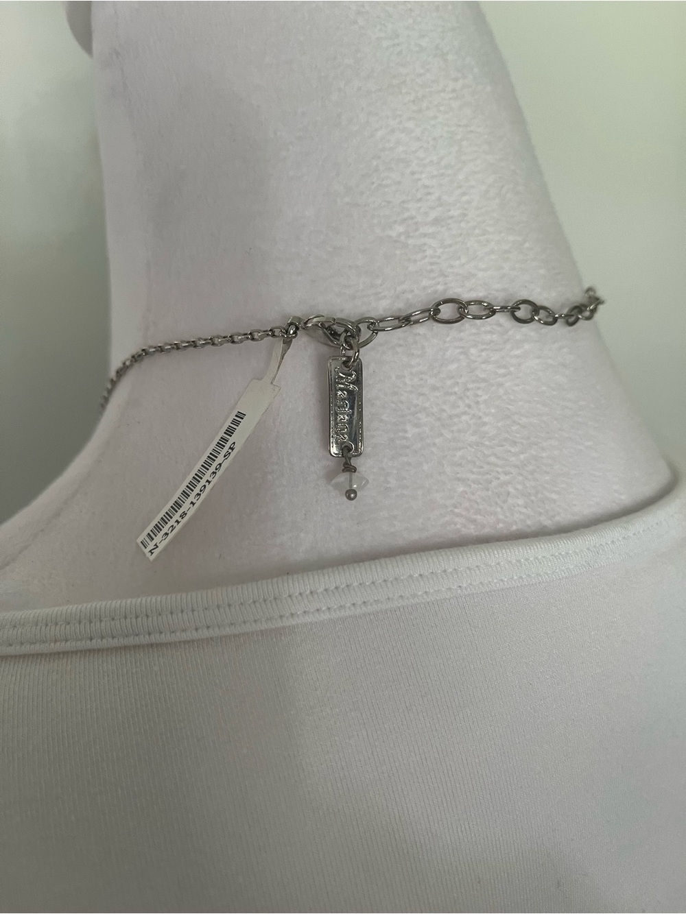 Mariana Silver Cross Y Necklace with Beaded Pendant - Picture 3 of 5